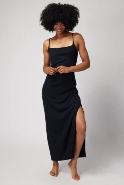 Spiritual Gangster Estella Maxi Dress -Yoga Sportswear-Spiritual Gangster FA30416004 BLK 28059