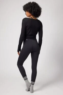Spiritual Gangster Harmony Rib Wrap Sweater -Yoga Sportswear-Spiritual Gangster FA30417003 BLK 26751