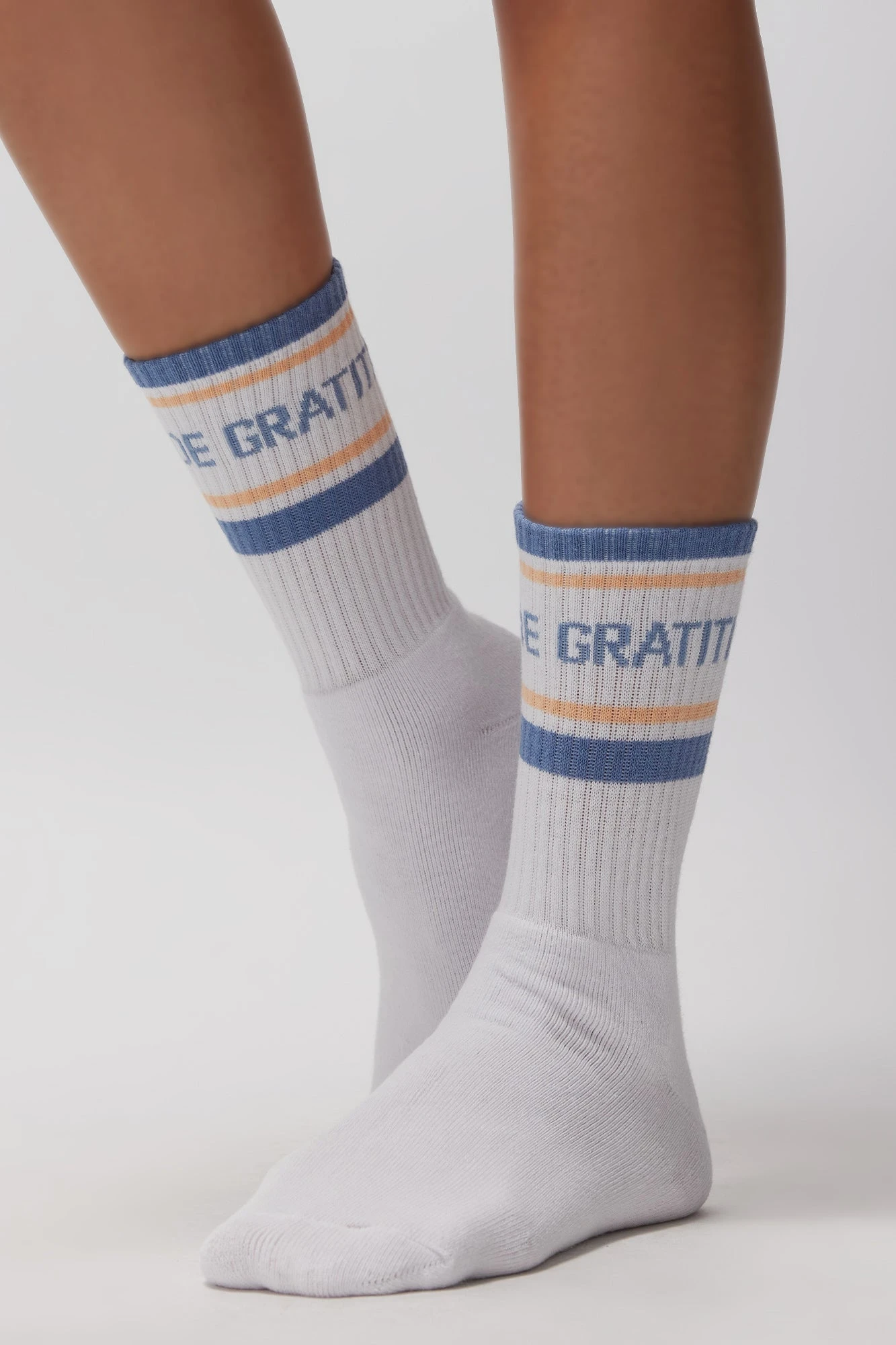 Spiritual Gangster Gratitude Stripe Crew Sock 1 Spiritual Gangster Gratitude Stripe Crew Sock