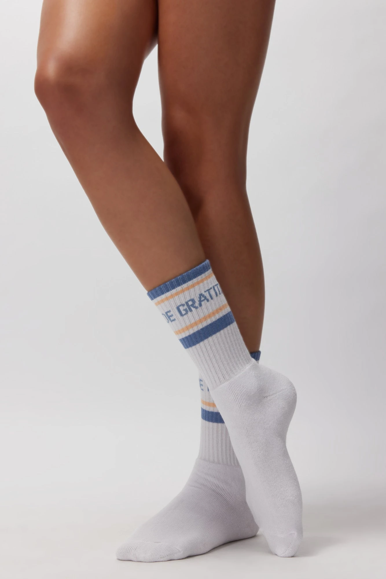 Spiritual Gangster Gratitude Stripe Crew Sock 2 Spiritual Gangster Gratitude Stripe Crew Sock - Image 2