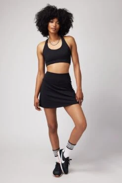 Spiritual Gangster Nyla Dream Tech Active Skirt -Yoga Sportswear-Spiritual Gangster FA33608004 BLK 28160