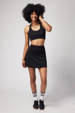 Spiritual Gangster Nyla Dream Tech Active Skirt -Yoga Sportswear-Spiritual Gangster FA33608004 BLK 28167