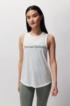 Spiritual Gangster Eternal Optimist Double Twist Tank