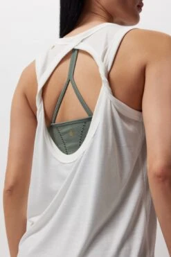 Spiritual Gangster Eternal Optimist Double Twist Tank 10 Spiritual Gangster Eternal Optimist Double Twist Tank -Yoga Sportswear-Spiritual Gangster FA33611002 WHT 091