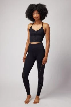 Spiritual Gangster Thea Seamless Crop Tank -Yoga Sportswear-Spiritual Gangster FA33676005 FA33677005 BLK 26333