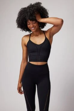 Spiritual Gangster Thea Seamless Crop Tank -Yoga Sportswear-Spiritual Gangster FA33676005 FA33677005 BLK 26338
