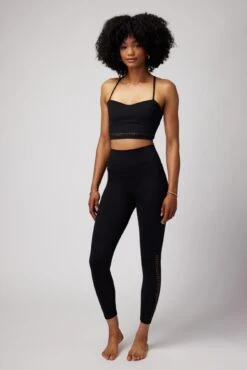 Spiritual Gangster Camille Dream Tech Laser Cut Bra -Yoga Sportswear-Spiritual Gangster FA33676008 FA33677008 BLK 26033