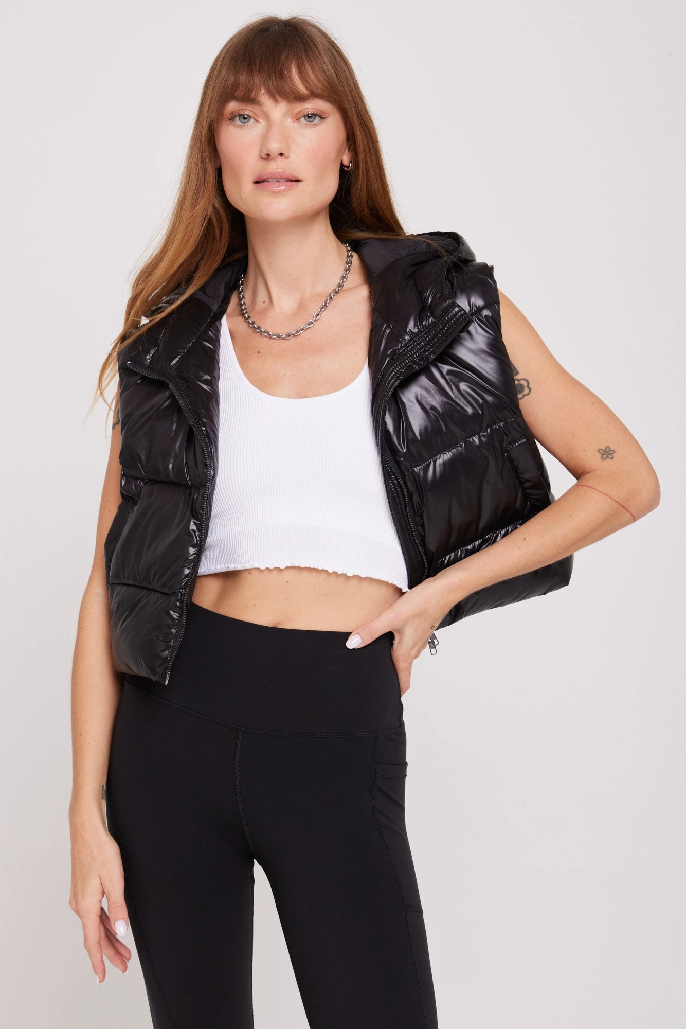 Spiritual Gangster Stella Cropped Puffer Vest 1 Spiritual Gangster Stella Cropped Puffer Vest