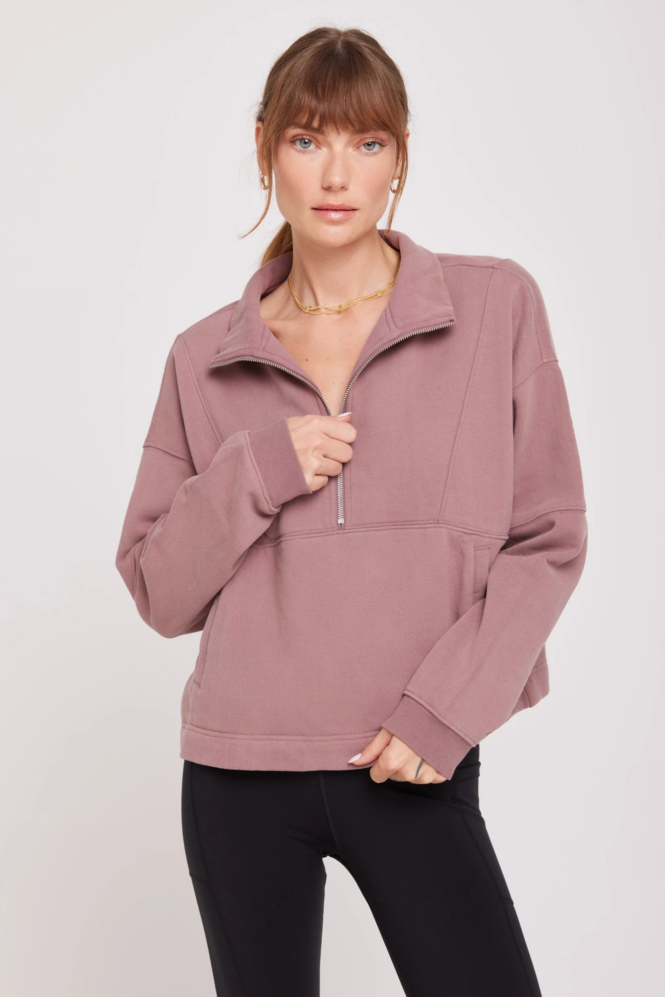 Spiritual Gangster Shay Half Zip Sweatshirt 1 Spiritual Gangster Shay Half Zip Sweatshirt