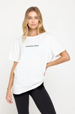 Spiritual Gangster Grateful Dead Roses Short Sleeve Tee -Yoga Sportswear-Spiritual Gangster HO30418S12 CRM 43336