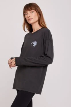 Spiritual Gangster Peace Cara Long Sleeve Tee -Yoga Sportswear-Spiritual Gangster HO30419001 VTB 33