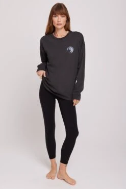 Spiritual Gangster Peace Cara Long Sleeve Tee -Yoga Sportswear-Spiritual Gangster HO30419001 VTB 6