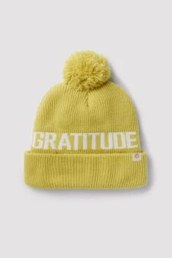 Spiritual Gangster Gratitude Pom Pom Beanie
