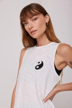 Spiritual Gangster Yin Yang Double Twist Tank -Yoga Sportswear-Spiritual Gangster HO33611003 STN 19