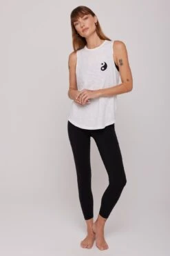 Spiritual Gangster Yin Yang Double Twist Tank -Yoga Sportswear-Spiritual Gangster HO33611003 STN 6