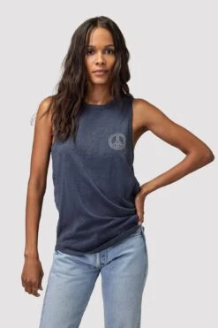 Spiritual Gangster Peace Double Twist Tank