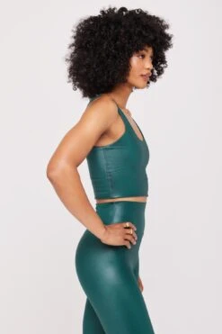 Spiritual Gangster Indie Wet Look Crop Tank -Yoga Sportswear-Spiritual Gangster HO33676004 HO33677004 DFR 30