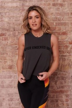 Spiritual Gangster KT X SG Never Knocked Out Crop Tank -Yoga Sportswear-Spiritual Gangster SGXKT HO23 854