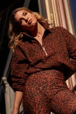 Spiritual Gangster KT X SG Shay Animal Print Sweatshirt -Yoga Sportswear-Spiritual Gangster SGXKT HO23 STREET 540