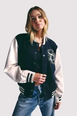 Spiritual Gangster Gratitude Varsity Jacket -Yoga Sportswear-Spiritual Gangster SG SOUP 10 23 202322638