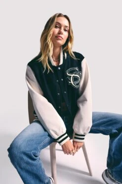 Spiritual Gangster Gratitude Varsity Jacket -Yoga Sportswear-Spiritual Gangster SG SOUP 10 23 202322749