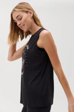 Spiritual Gangster Good Energy Essential Tank -Yoga Sportswear-Spiritual Gangster SP30411046 BLK 3