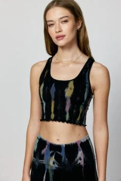 Spiritual Gangster Tie Dye Amor Crop Tank -Yoga Sportswear-Spiritual Gangster SP33676014 BTD 13912