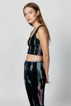 Spiritual Gangster Tie Dye Amor Crop Tank -Yoga Sportswear-Spiritual Gangster SP33676014 BTD 13915