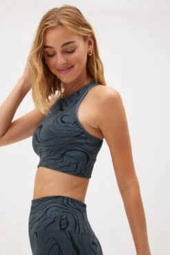 Spiritual Gangster High Neck Jacquard Bra -Yoga Sportswear-Spiritual Gangster SP33676018 DSS 2449