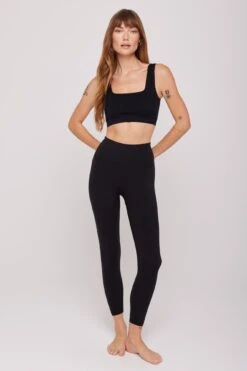 Spiritual Gangster Amara Seamless Wide Rib Bra 8 Spiritual Gangster Amara Seamless Wide Rib Bra -Yoga Sportswear-Spiritual Gangster SU23676015 BLK 1