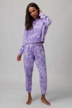 Spiritual Gangster Crystal Dye Terry Boyfriend Sweatpant -Yoga Sportswear-Spiritual Gangster SU40409020 CVC 23317