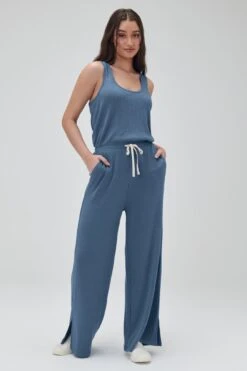 Spiritual Gangster Ballet Rib Wide Leg Perfect Jumpsuit