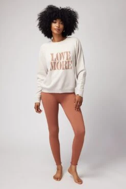 Spiritual Gangster Love More Bridget Sweatshirt -Yoga Sportswear-Spiritual Gangster WEB FA30417019 HOA 27162