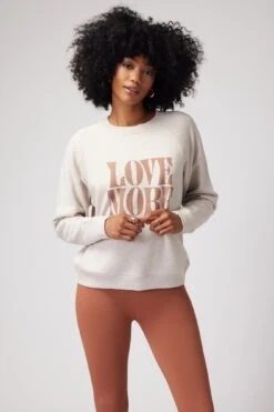 Spiritual Gangster Love More Bridget Sweatshirt -Yoga Sportswear-Spiritual Gangster WEB FA30417019 HOA 27186