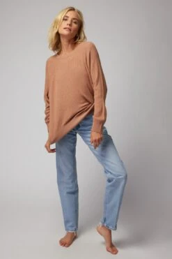 Spiritual Gangster Doutzen Ballet Neck Sweater -Yoga Sportswear-Spiritual Gangster WEB FA30417027 RST 30662